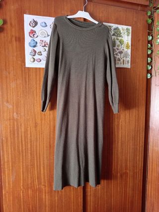 Vestido jersey verde militar