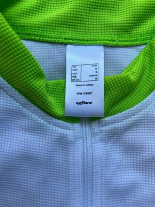 Maillot Ciclismo Btwin Blanco y Verde