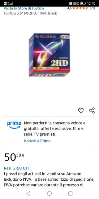 Dischetti Fujifilm MF2HD 10 pezzi