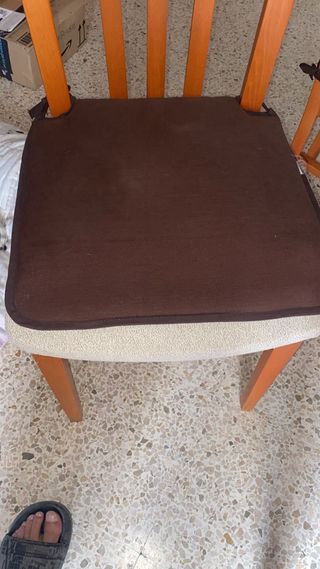 Mesa y 6 Sillas Comedor Madera con cristal 