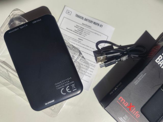 Cavo USB per batteria esterna PowerBank MaxLife 5000mAh