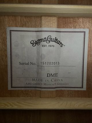 Sigma DME Guitarra Electroacústica + Correa+Funda