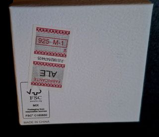 Charm mini en plata de ley huella textura