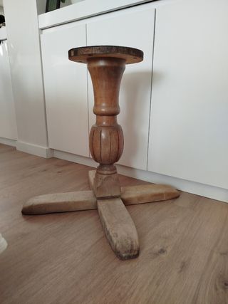 PIE MESA ANTIGUO MADERA 