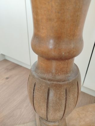 PIE MESA ANTIGUO MADERA 