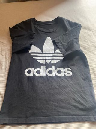 Camiseta Adidas Negra Logo Trefoil