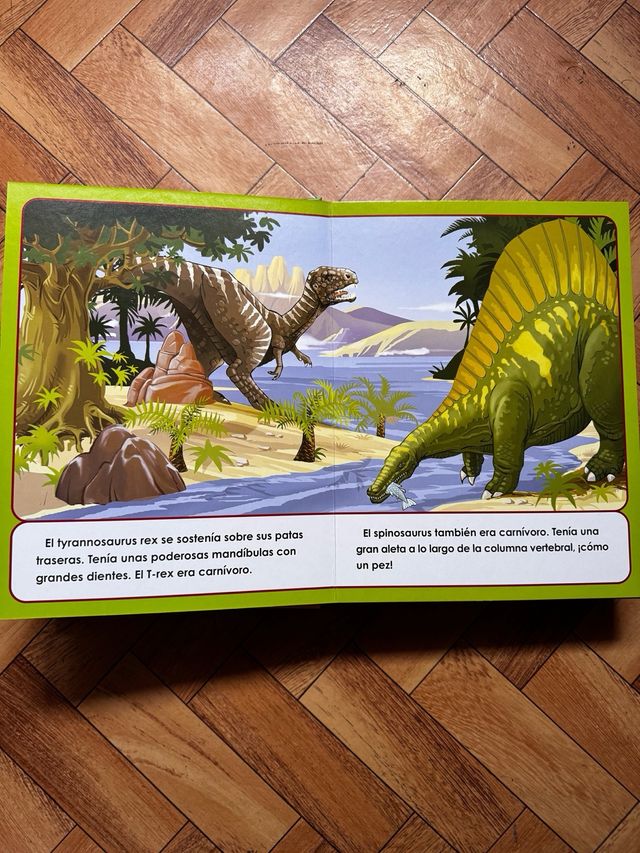 Libro y juguetes de Dinosaurios 