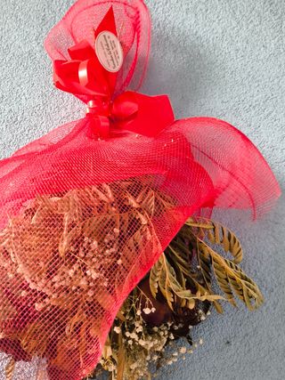 Bouquet fiori secchi con biglietto Francesca