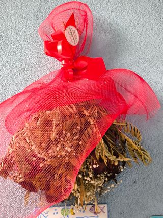 Bouquet fiori secchi con biglietto Francesca