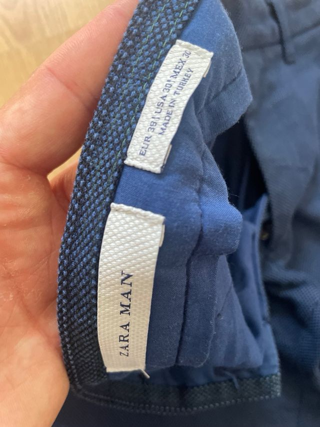 Pantalón Zara Hombre Azul