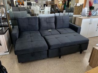 Sofá Cama Chaiselongue Gris Reversible nuevo