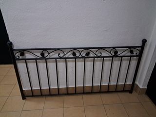 Cama Matrimonio Metal Negro 150 cm