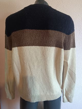 Jersey Hombre XL Negro, Marrón, Beige