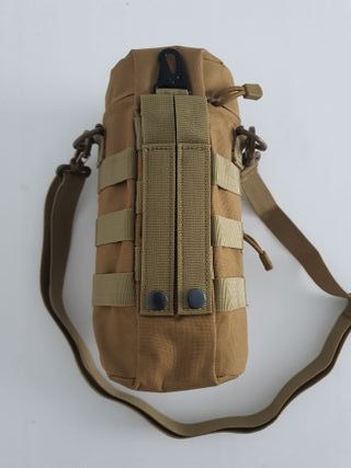 Bolso molle porta botella con correa [Caqui] 27x11