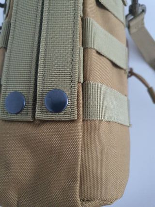 Bolso molle porta botella con correa [Caqui] 27x11