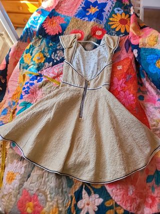 Vestido vintage beige