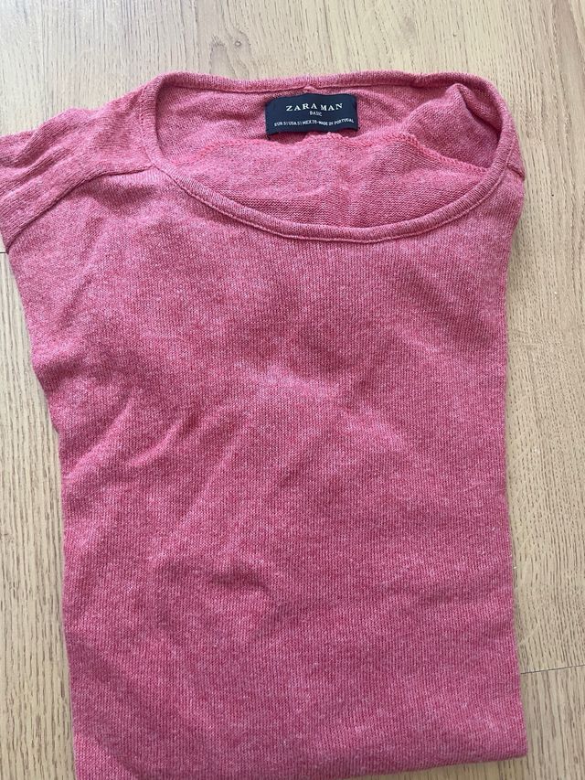 Jersey Zara Hombre Rosa