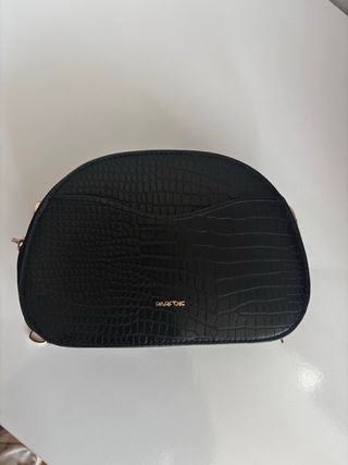 Bolso Parfois negro efecto piel cocodrilo