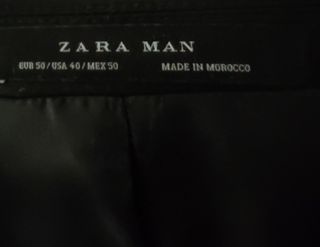Traje de hombre negro, usado una vez 