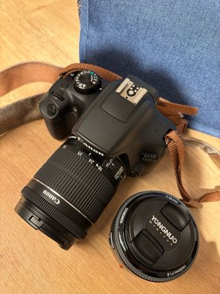 Cámara Canon EOS 1300D + 2 objetivos + accesorios