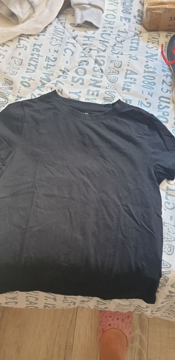 Camiseta básica negra niño