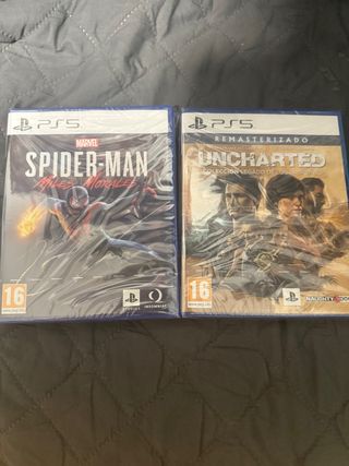 Lote 2 Juegos PS5 Precintados: Spider-Man uncharte