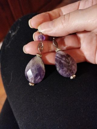 Orecchini vintage argento e ametista