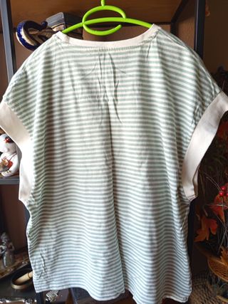 Camiseta Mo Woman Rayas Verdes Talla XL