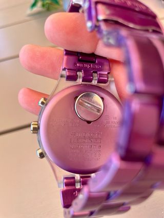 Swatch Irony Diaphane Cronógrafo Morado