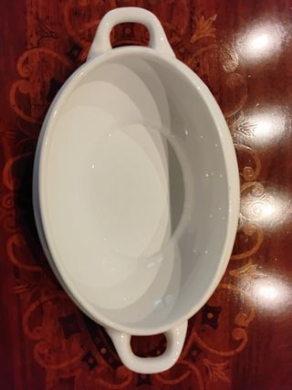 Zuppiera in porcellana bianca e oro