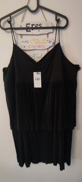 Vestido Negro Mango Talla XL Nuevo con Etiqueta