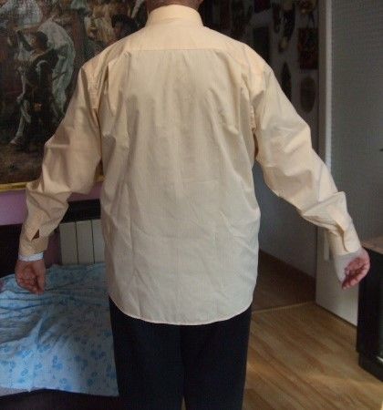 Camisa masculina de manga comprida de salmão