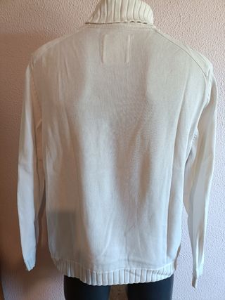 Jersey cuello alto blanco hombre XL