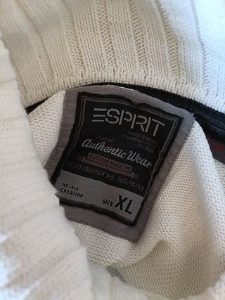 Jersey cuello alto blanco hombre XL