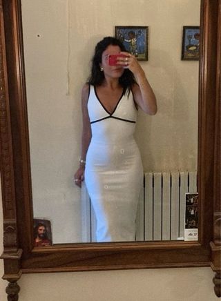 Vestido Zara Blanco y Negro