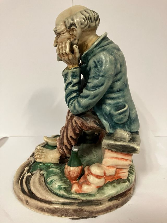 Figuras de arcilla cerámica: payaso niña y anciano