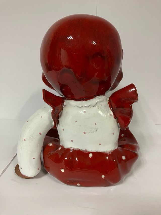 Figuras de arcilla cerámica: payaso niña y anciano