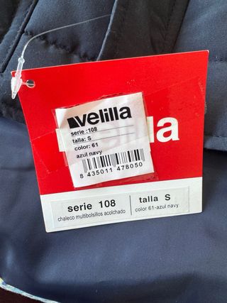 Chaleco de trabajo Velilla azul marino talla S
