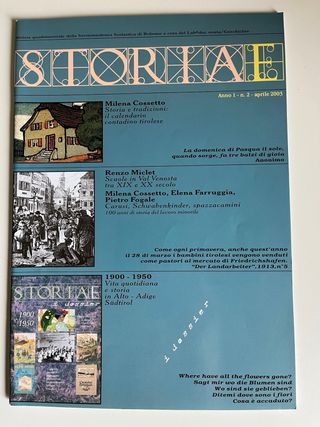 Storiae. Rivista della Sovrintendenza Scolast. BZ