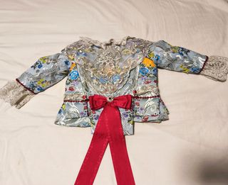 Traje de Fallera niña azul y multicolor