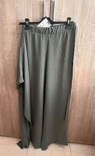 Falda pantalón Zara verde oliva