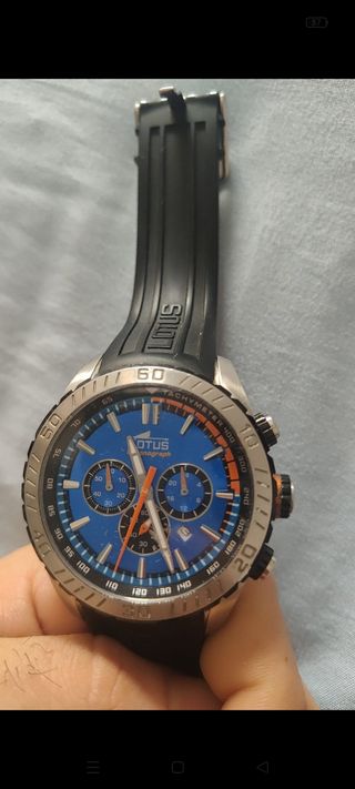 Reloj Lotus Chronograph Azul Caucho Hombre