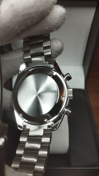 Reloj Seiko Mod Speedmaster Blanco, Negro Naranja
