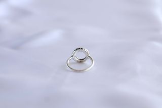 Anillo Plata 925 círculo con brillantes