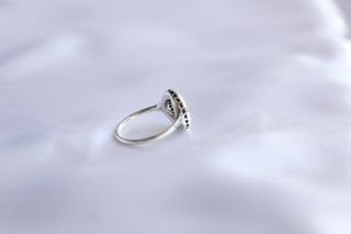Anillo Plata 925 círculo con brillantes