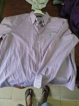 Camisa Polo Ralph Lauren Cuadros Morado