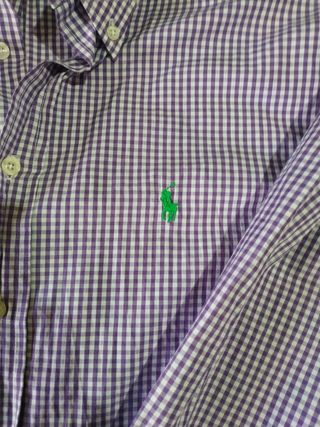 Camisa Polo Ralph Lauren Cuadros Morado