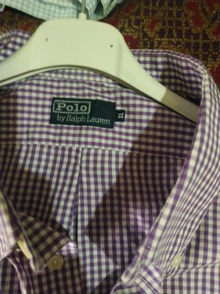 Camisa Polo Ralph Lauren Cuadros Morado