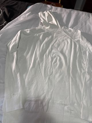 Jersey cuello alto blanco