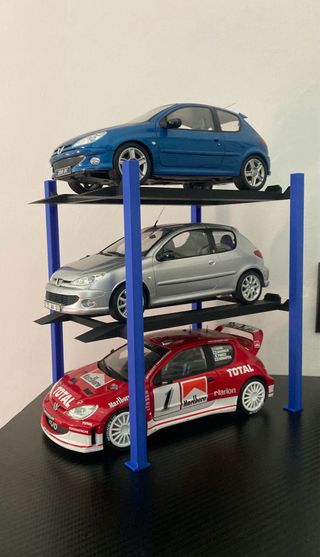 Espositore per 3 modellini auto